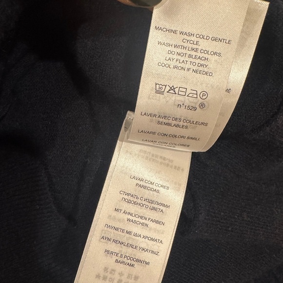 LAUREN RALPH LAUREN NWT 100% Washable Cashmere Dolman Sleeve Cardigan Navy S - Picture 8 of 10